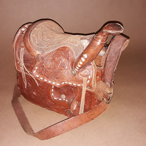Unique Vintage Saddle Shoulder Bag